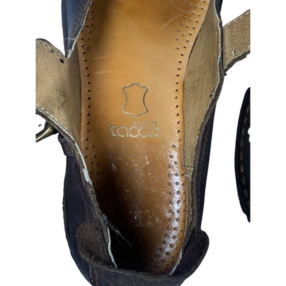 Weinbrenner‎ Brown Leather Buckle Strap Shoe Boho Cottage Prairie Size 40 - Picture 9 of 11